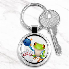 Tree Frog Bowler Key Chains (round)  by crcustomgifts