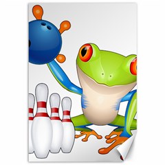 Tree Frog Bowler Canvas 12  X 18   by crcustomgifts