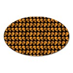 Halloween Color Skull Heads Oval Magnet Front