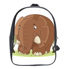 Cute Elephant School Bag (xl) by Valentinaart