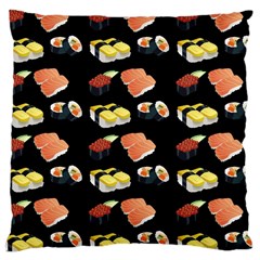 Sushi Pattern Large Cushion Case (one Side) by Valentinaart