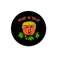 Trump Or Treat  Rubber Coaster (round)  by Valentinaart