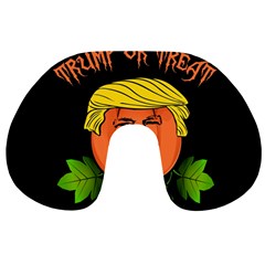 Trump Or Treat  Travel Neck Pillows by Valentinaart