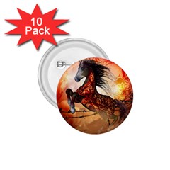 Awesome Creepy Running Horse With Skulls 1 75  Buttons (10 Pack) by FantasyWorld7