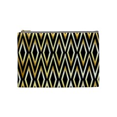 Gold,black,art Deco Pattern Cosmetic Bag (medium)  by NouveauDesign