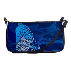 Peacock Bird Blue Animals Shoulder Clutch Bags by Mariart