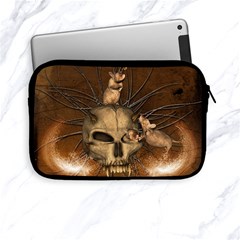 Awesome Skull With Rat On Vintage Background Apple Ipad Mini Zipper Cases by FantasyWorld7