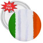 Flag Ireland, banner watercolor painting art 3  Buttons (100 pack)  Front