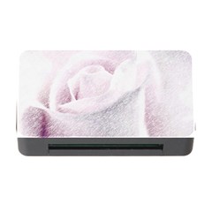 Rose Pink Flower  Floral Pencil Drawing Art Memory Card Reader With Cf by picsaspassion