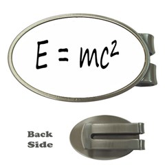 E=mc2 Gravity Formula Physics Money Clips (oval)  by picsaspassion