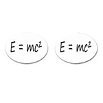 E=mc2 gravity formula physics Cufflinks (Oval) Front(Pair)