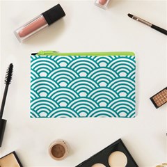 Art Deco Teal Cosmetic Bag (xs) by NouveauDesign