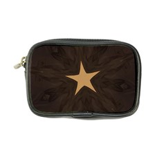 Rustic Elegant Brown Christmas Star Design Coin Purse by yoursparklingshop