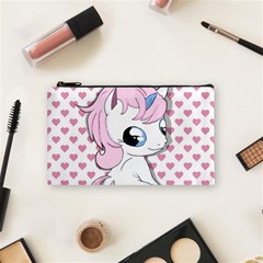 Baby Unicorn Cosmetic Bag (small)  by Valentinaart