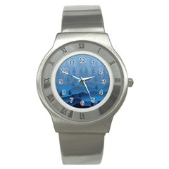 Blue Mountain Stainless Steel Watch by berwies