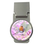 Spring Bird Bird Spring Robin Money Clips (Round)  Front