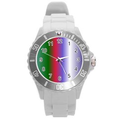 Pattern Round Plastic Sport Watch (l) by gasi