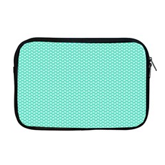 Tiffany Aqua Blue With White Lipstick Kisses Apple Macbook Pro 17  Zipper Case by PodArtist