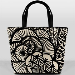 Background Abstract Beige Black Bucket Bags by Celenk