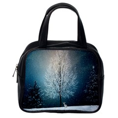 Winter Wintry Snow Snow Landscape Classic Handbags (one Side) by Celenk