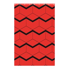 Red Box Pattern Shower Curtain 48  X 72  (small)  by berwies