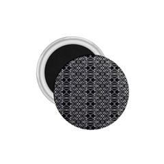 Black And White Ethnic Pattern 1 75  Magnets by dflcprints