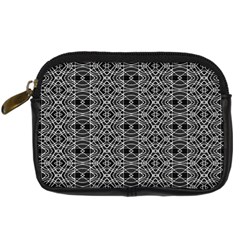 Black And White Ethnic Pattern Digital Camera Cases by dflcprints