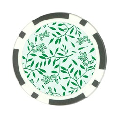 Leaves Foliage Green Wallpaper Poker Chip Card Guard by Celenk