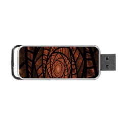 Fractal Red Brown Glass Fantasy Portable Usb Flash (one Side) by Celenk