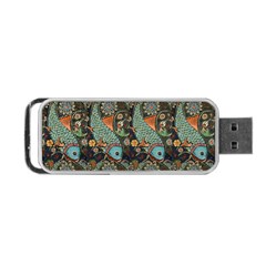 Pattern Background Fish Wallpaper Portable Usb Flash (two Sides) by Celenk