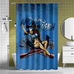 Navy Anchor s Aweigh Pinup Girl Shower Curtain 48  x 72  (Small) Curtain(48  X 72 ) - 42.18 x64.8  Curtain(48  X 72 )