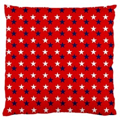 Patriotic Red White Blue Usa Large Cushion Case (one Side) by Celenk