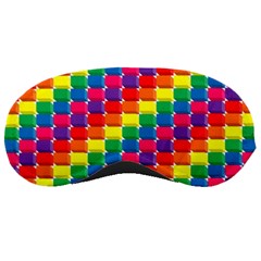 Rainbow 3d Cubes Red Orange Sleeping Masks by Celenk