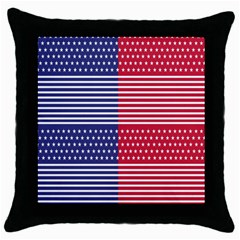 American Flag Patriot Red White Throw Pillow Case (black) by Celenk