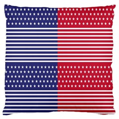 American Flag Patriot Red White Large Cushion Case (two Sides) by Celenk