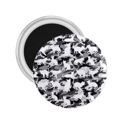 Black And White Catmouflage Camouflage 2 25  Magnets by PodArtist