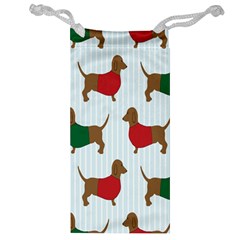 Dachshund Dog Cartoon Art Jewelry Bag by Celenk