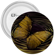 Butterfly Insect Wave Concentric 3  Buttons by Celenk