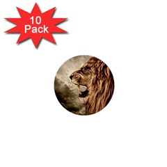 Roaring Lion 1  Mini Buttons (10 Pack)  by Celenk