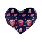 Afternoon Tea And Sweets Standard 16  Premium Heart Shape Cushions Back