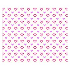 Pixel Hearts Double Sided Flano Blanket (small)  by jumpercat