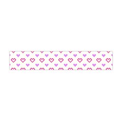 Pixel Hearts Flano Scarf (mini) by jumpercat