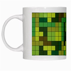 Tetris Camouflage Forest White Mugs by jumpercat