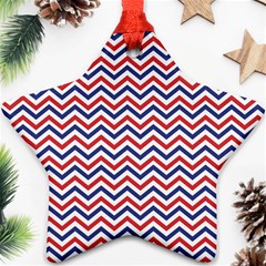 Navy Chevron Ornament (star) by jumpercat