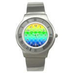 art deco rain bow Stainless Steel Watch Front