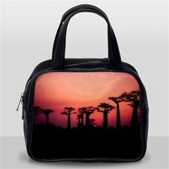 Baobabs Trees Silhouette Landscape Classic Handbags (one Side) by BangZart