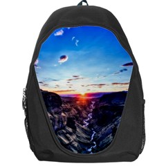 Iceland Landscape Mountains Stream Backpack Bag by BangZart