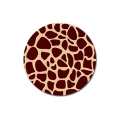 Animal Print Girraf Patterns Magnet 3  (round) by BangZart