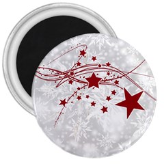 Christmas Star Snowflake 3  Magnets by BangZart