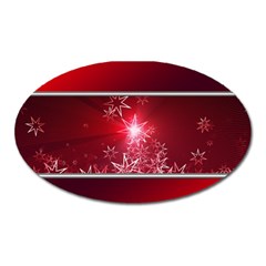 Christmas Candles Christmas Card Oval Magnet by BangZart